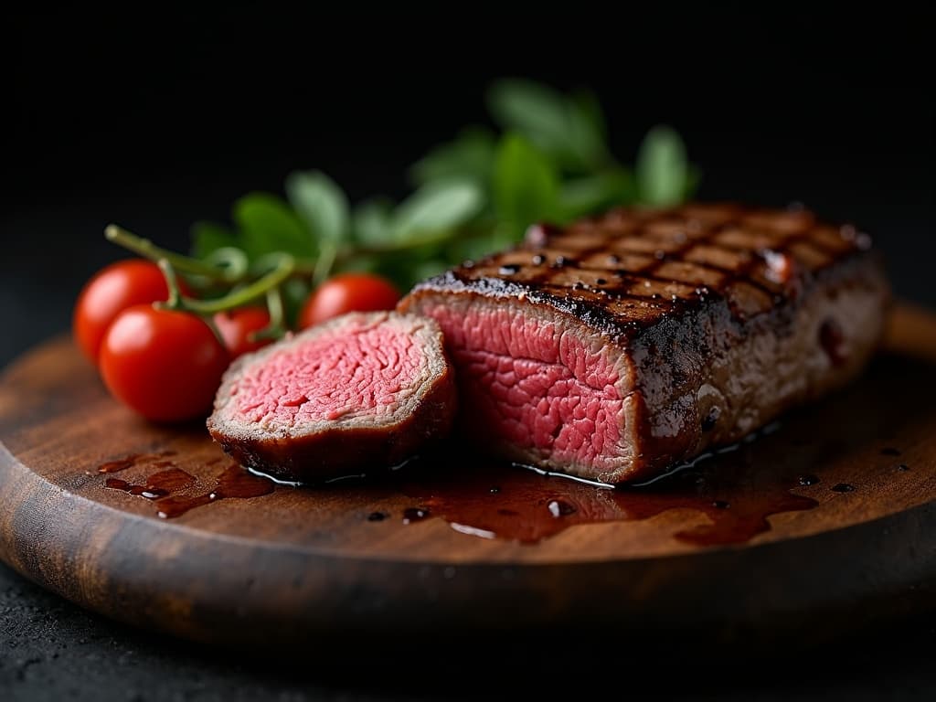 Perfekt gegartes Chateaubriand-Filet mit Kruste, aufgeschnitten