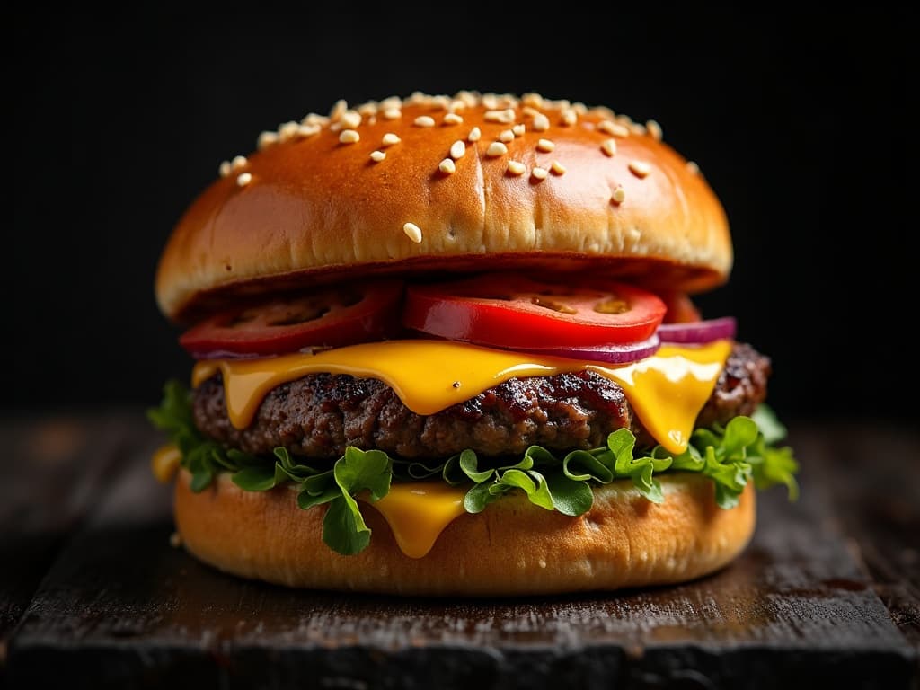 Smash Burger mit American Cheese und knuspriger Kruste auf Gusseisenpfanne